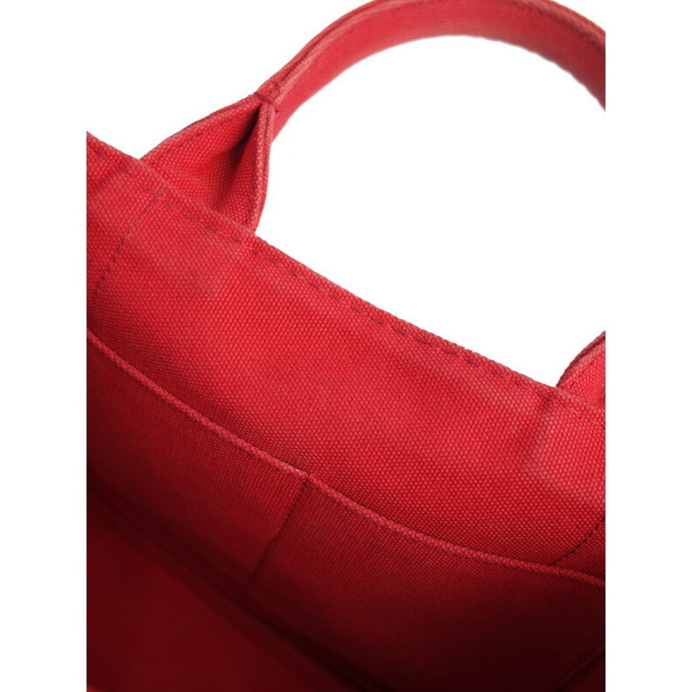 Prada Canapa Convertible 2way Tote Top Handle Shoulder Bag Red - Picture 8 of 9